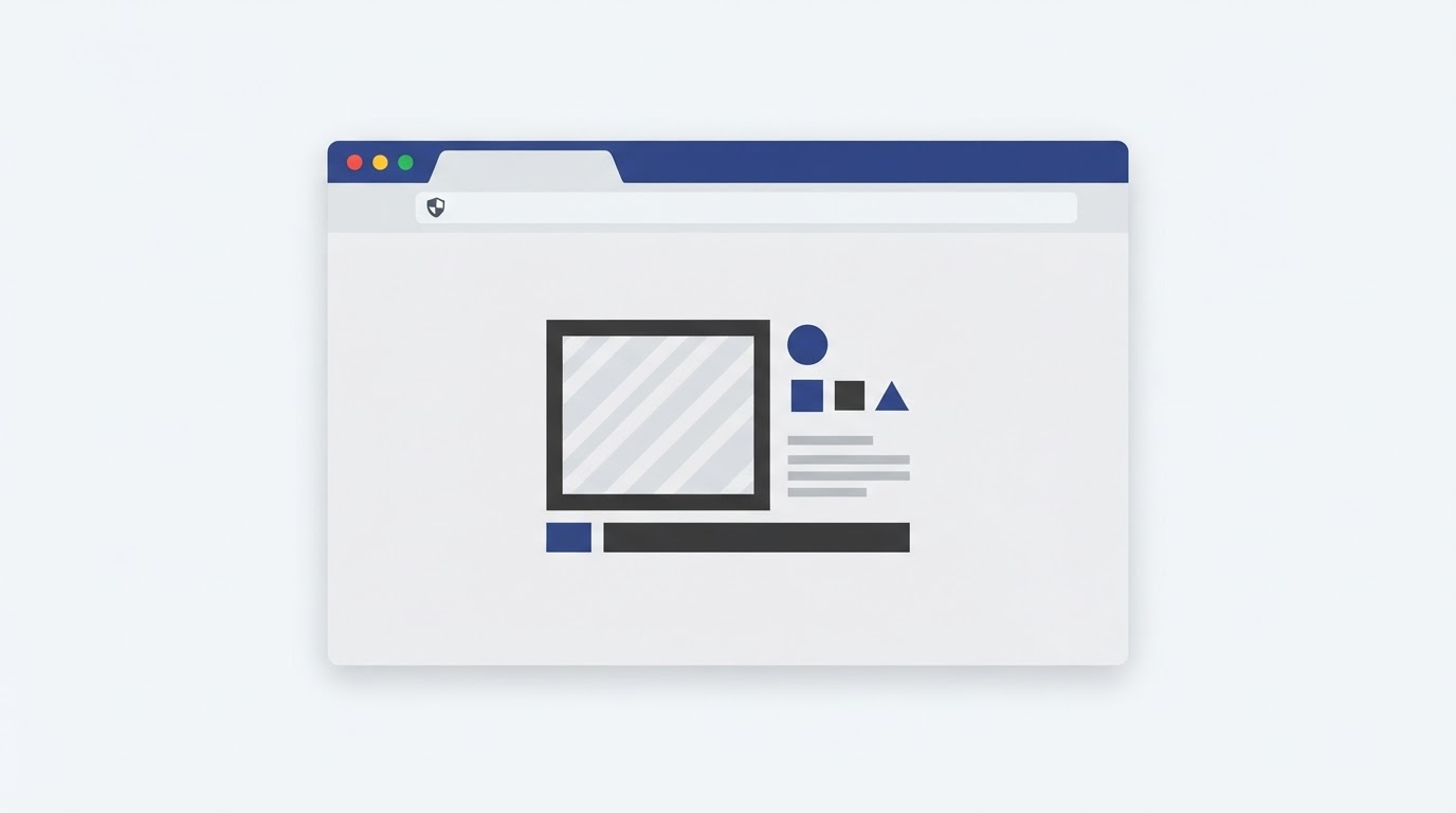 browser window showing placeholder